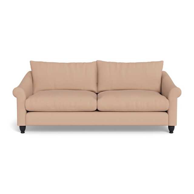 Heal's Devon 4 Seater Capelo Linen-Cotton Rosedale Black Feet