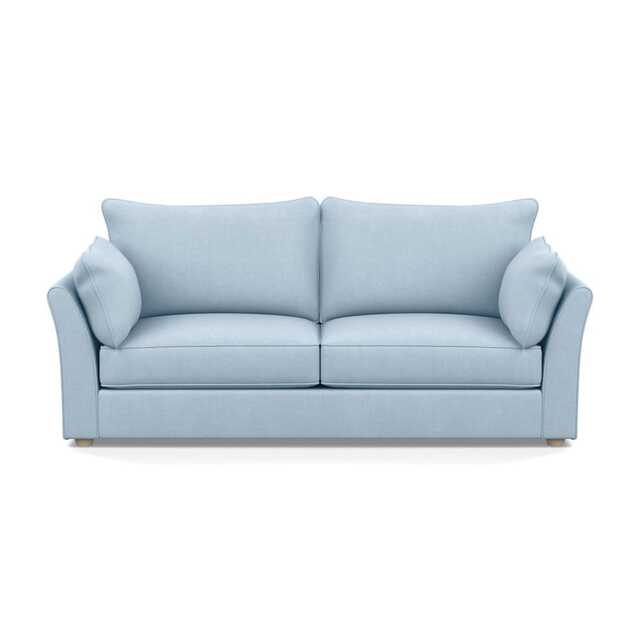 Heal's Tailor 4 Seater Sofa Capelo Linen-Cotton Sea Shanty Natural Beech Feet