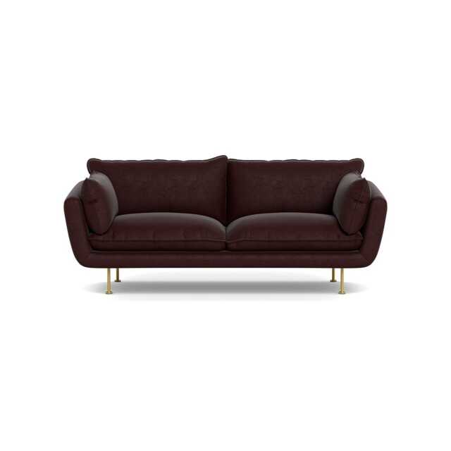 Heal's Allora 3 Seater Sofa Smart Luxe Velvet Acorn Brass Feet