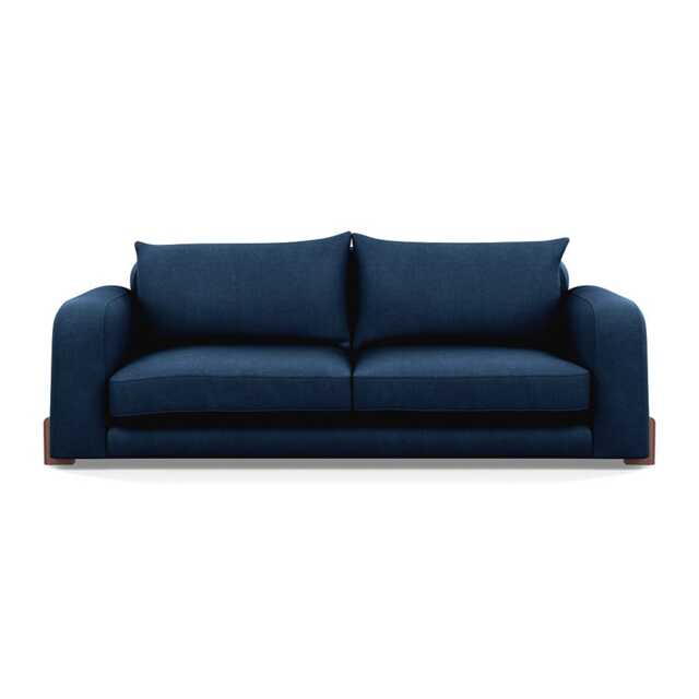 Heal's Nuvola 4 Seater Sofa Capelo Inkspot Walnut Stained Feet