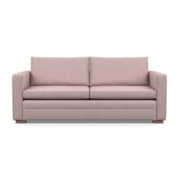 Heal's Palermo 3 Seater Sofa Siena Cotton Dusky Pink Walnut Feet