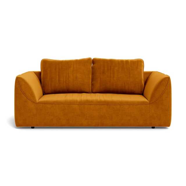 Heal's Morven 2 Seater Sofa Smart Luxe Velvet Cognac