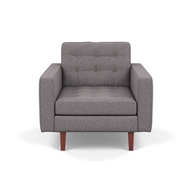 Heal's Hepburn Armchair Loop Boucle Granite Walnut