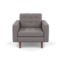 Heal's Hepburn Armchair Loop Boucle Granite Walnut
