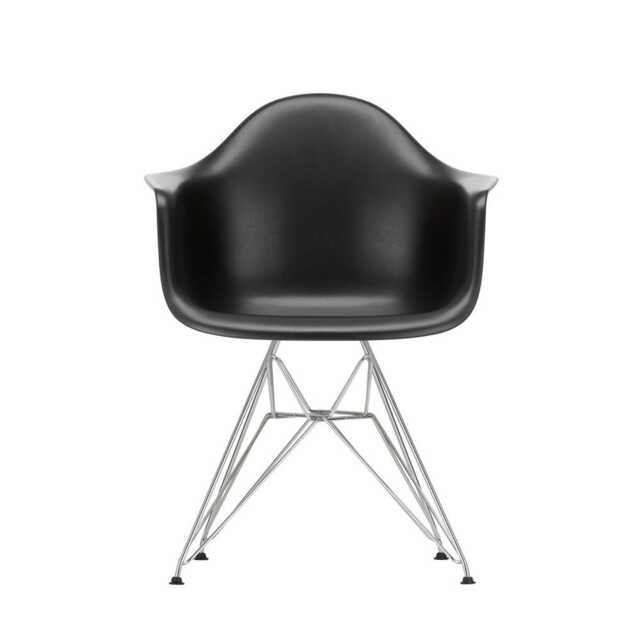 Vitra Eames DAR Armchair New Height Deep Black Chrome Base - image 1