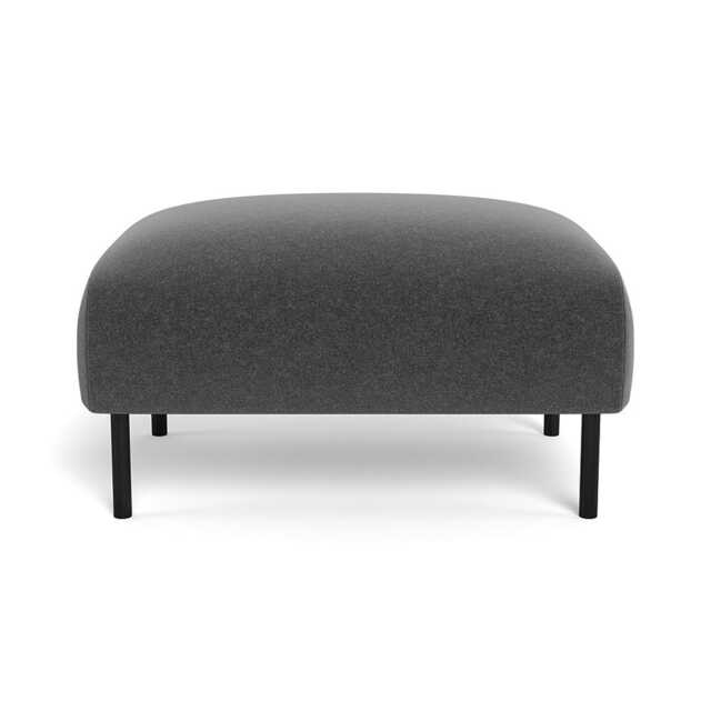 Heal's Alto Ottoman Melton Wool Granite Black Feet - image 1