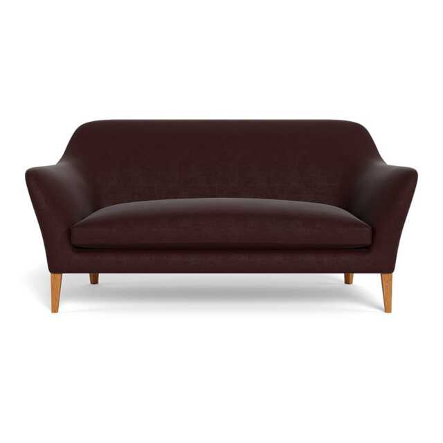 Heal's Wallis 3 Seater Sofa Smart Luxe Velvet Acorn Stained Oak Feet - image 1