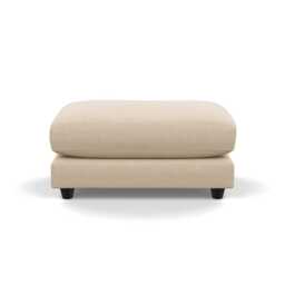 Heal's Snooze Footstool Brushed Cotton Oat Black Feet