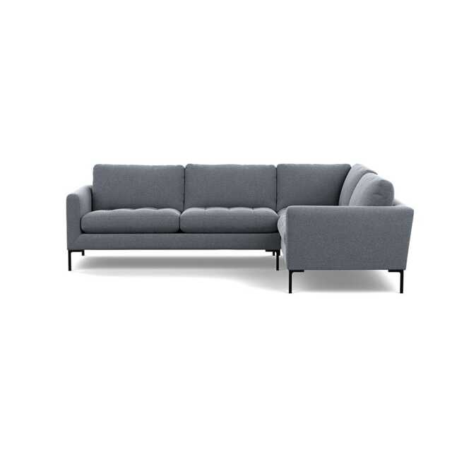 Heal's Eton Right Hand Facing Corner Sofa Textured Boucle Steel Black Feet