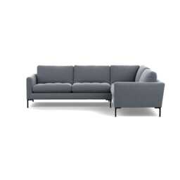 Heal's Eton Right Hand Facing Corner Sofa Textured Boucle Steel Black Feet
