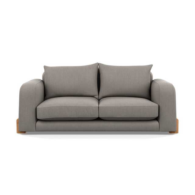 Heal's Nuvola 2 Seater Sofa Broad Weave Pebble Natural Oak Feet