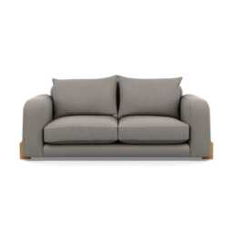 Heal's Nuvola 2 Seater Sofa Broad Weave Pebble Natural Oak Feet