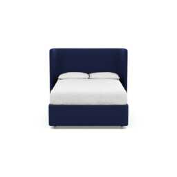 Heal's Monroe Headboard (Lift Storage) Double Melton Wool New Navy