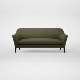 Heal's Wallis 4 Seater Sofa Smart Cotton Linen Myrtle Walnut Stained Feet