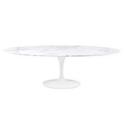 Knoll Saarinen Dining Table with White Base in Verdi Alpi 244cm - thumbnail 2