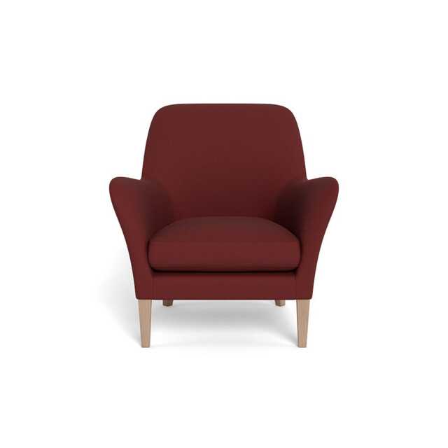 Heal's Wallis Armchair Capelo Linen-Cotton Etruscan Red Natural Feet