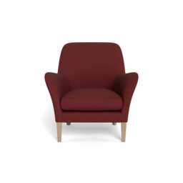 Heal's Wallis Armchair Capelo Linen-Cotton Etruscan Red Natural Feet