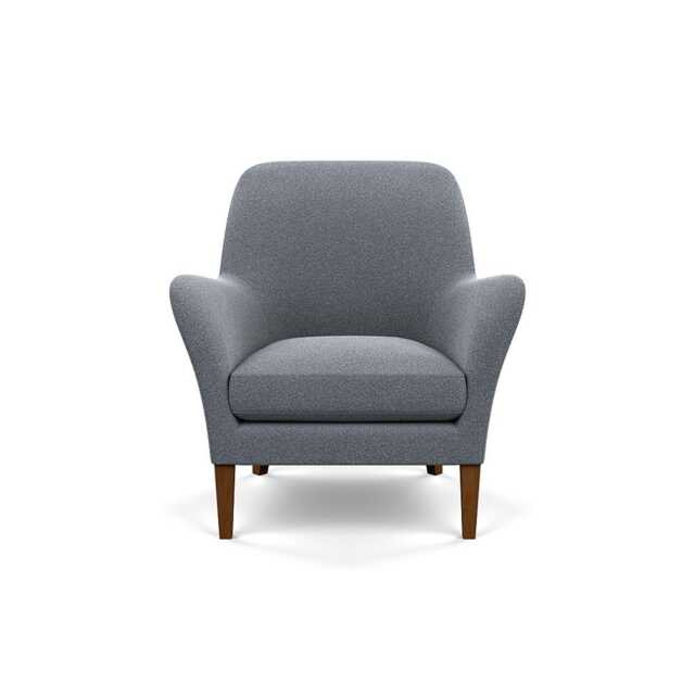 Heal's Wallis Armchair Boucle Steel Stained Oak Feet