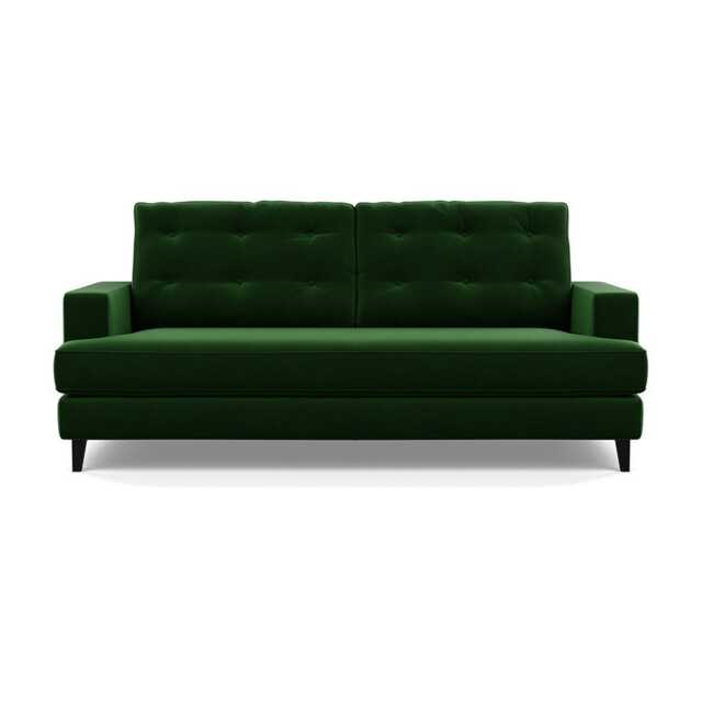 Heal's Mistral 3 Seater Sofa Smart Velvet Forest Black Feet