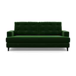 Heal's Mistral 3 Seater Sofa Smart Velvet Forest Black Feet