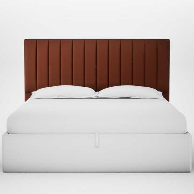 Heal's Retta Headboard Lift Storage Super King Smart Cotton Linen Rust - image 1