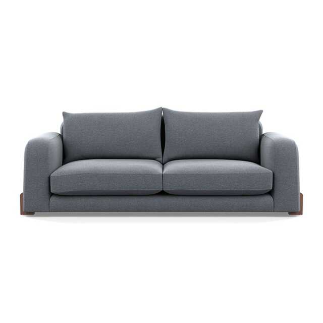 Heal's Nuvola 4 Seater Sofa Boucle Steel Walnut Stained Feet