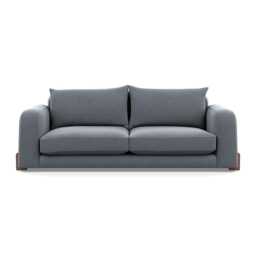 Heal's Nuvola 4 Seater Sofa Boucle Steel Walnut Stained Feet
