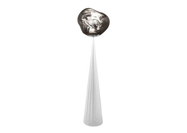 Tom Dixon Melt LED Cone Fat Floor Lamp Chrome & Silver