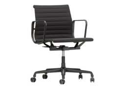 Vitra Aluminium Chair EA 117 in Nero Hopsack and Black Base