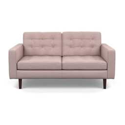 Heal's Hepburn 2 Seater Siena Cotton Dusky Pink Black