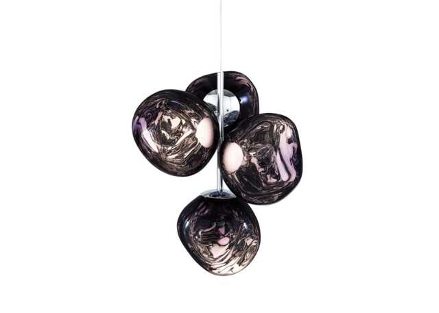 Tom Dixon Melt LED Chandelier Light Smoke Mini