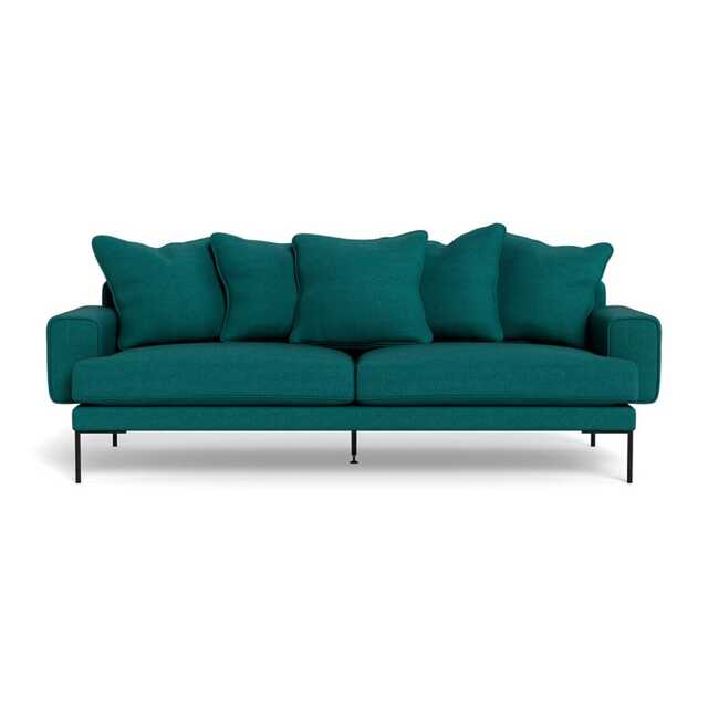 Heal's Torrington 4 Seater Sofa Brushed Cotton Pine Black Feet