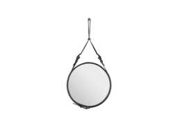 Gubi Adnet Circular Wall Mirror Ø45cm Black Leather