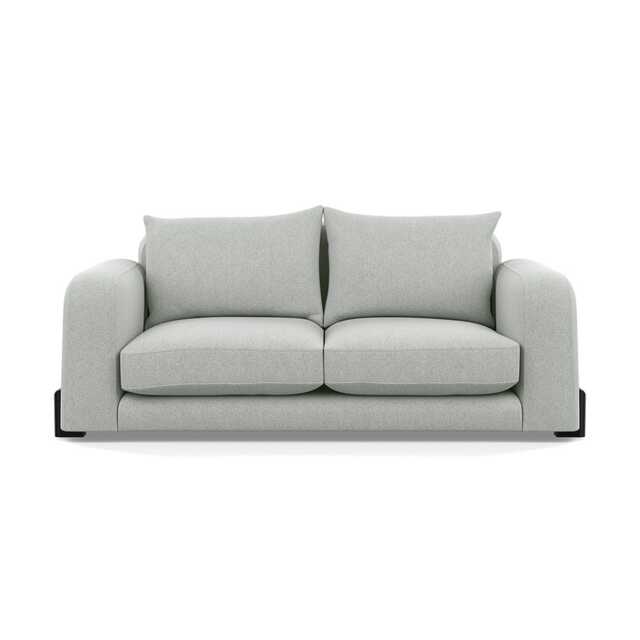 Heal's Nuvola 2 Seater Sofa Melton Wool Limestone Black Beech Feet
