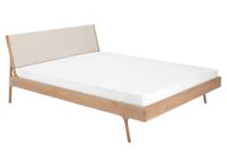 Gazzda Fawn Bed White Oiled Oak Herringbone Natural Double