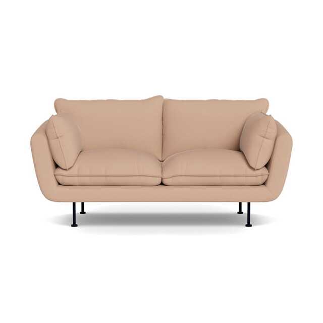 Heal's Allora 2 Seater Sofa Capelo Linen-Cotton Rosedale Black Feet