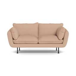 Heal's Allora 2 Seater Sofa Capelo Linen-Cotton Rosedale Black Feet