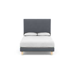 Heal's Shallow Divan Double Boucle Steel Light Solid Wood - thumbnail 1