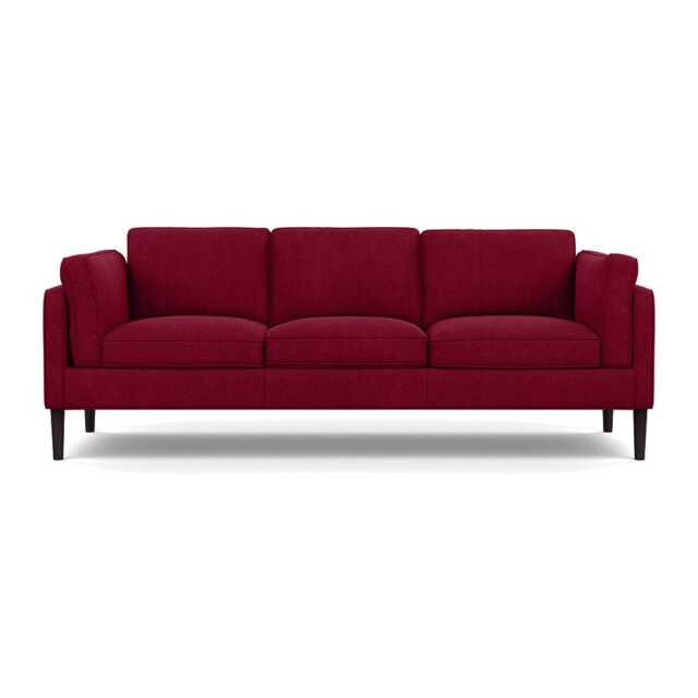 Heal's Sonno 4 Str Sofa St Moritz Wool Red 74 Black Feet - image 1