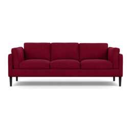 Heal's Sonno 4 Str Sofa St Moritz Wool Red 74 Black Feet - thumbnail 1
