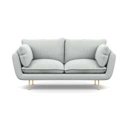 Heal's Allora 2 Seater Sofa Broad Weave Tin Brass Feet