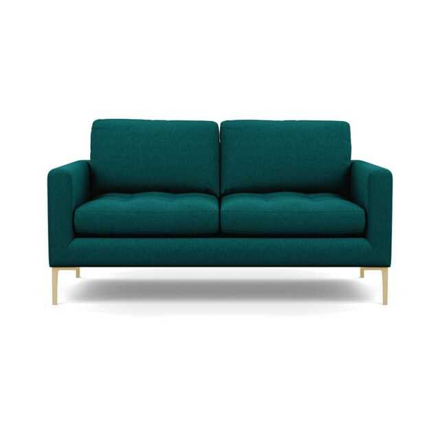 Heal's Eton 2 Seater Sofa Brushed Cotton Pine Brass Feet