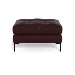 Heal's Eton Footstool Smart Luxe Velvet Acorn Black Feet