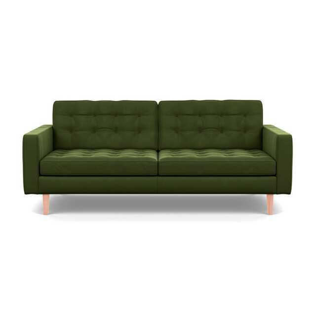 Heal's Hepburn 3 Seater Nobilis Velvet Leaf Natural Feet - image 1
