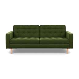 Heal's Hepburn 3 Seater Nobilis Velvet Leaf Natural Feet - thumbnail 1