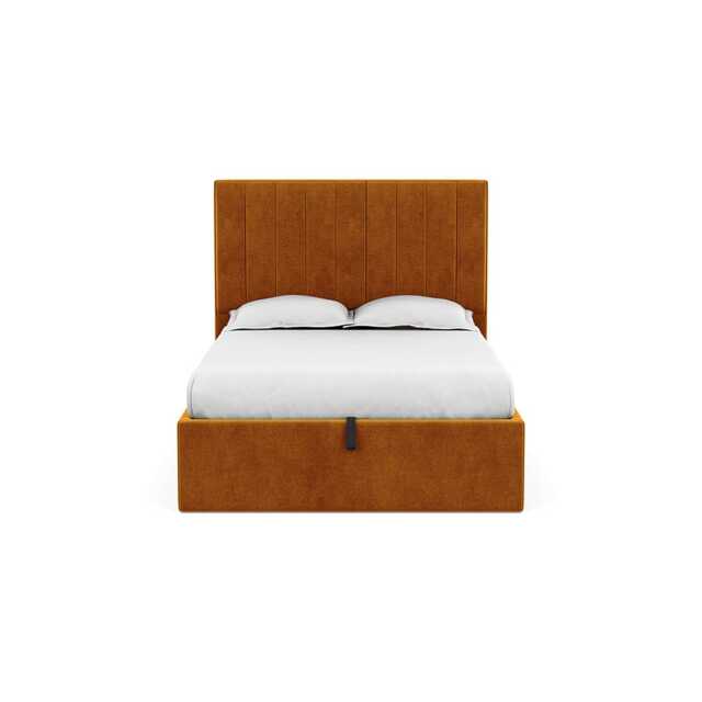 Heal's Retta Headboard (Lift Storage) Double Smart Luxe Velvet Cognac - image 1