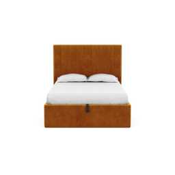 Heal's Retta Headboard (Lift Storage) Double Smart Luxe Velvet Cognac - thumbnail 1