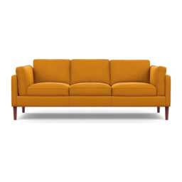 Heal's Sonno 4 Seater Nobilis Velvet Mustard Walnut Feet - thumbnail 1