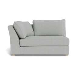 Heal's Tailor Large Curved Left Hand Facing Corner Unit Melton Wool Limestone Natural Feet