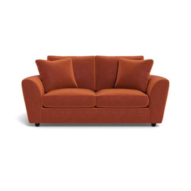 Heal's Snooze 3 Str Sofa Cotton Velvet Russet Black Feet